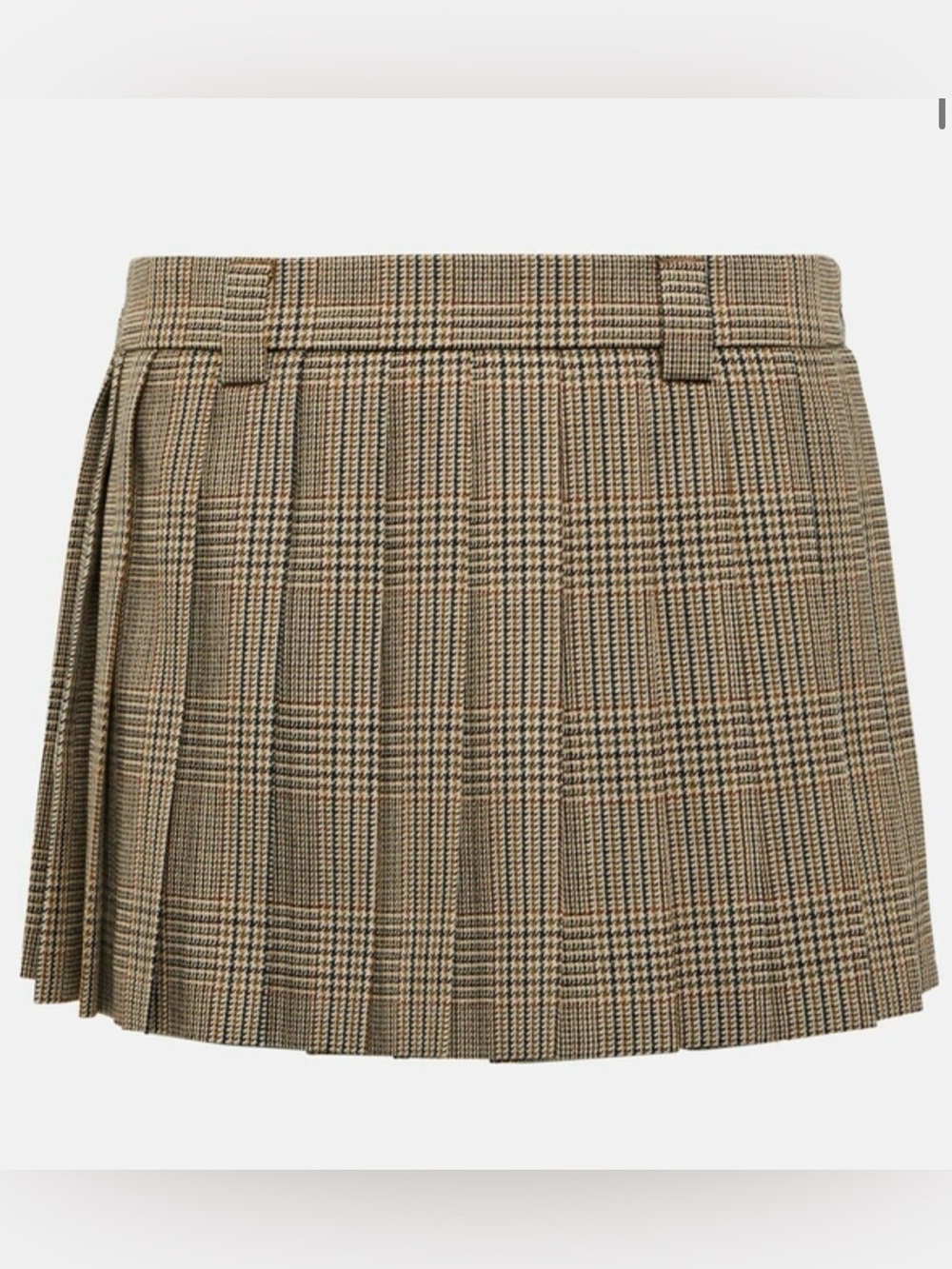Authentic Miu Miu Pleated Virgin Wool Mini Skirt - Picture 4 of 13